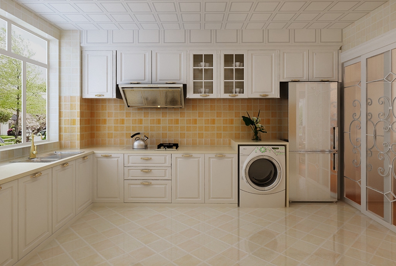 9萬元精裝藍(lán)鷹公寓101平兩居，簡約歐式廚房的專業(yè)設(shè)計(jì)解析